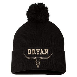 Bryan Wild West Personalized Bryan Birthday Bryan Family Pom Pom 12in Knit Beanie