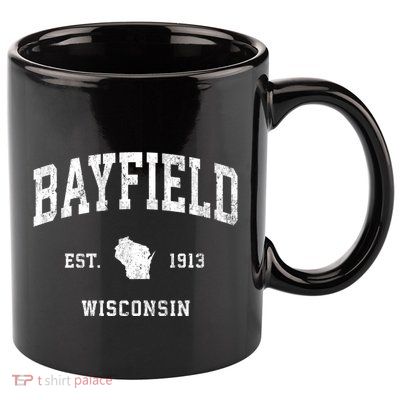 Bayfield Wisconsin Wi Vintage Athletic Sports 11oz C Handle Ceramic Mug