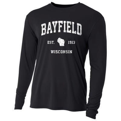 Bayfield Wisconsin Wi Vintage Athletic Sports Cooling Performance Long Sleeve Crew