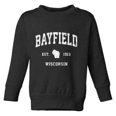 Bayfield Wisconsin Wi Vintage Athletic Sports Toddler Sweatshirt