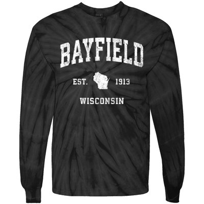 Bayfield Wisconsin Wi Vintage Athletic Sports Tie-Dye Long Sleeve Shirt