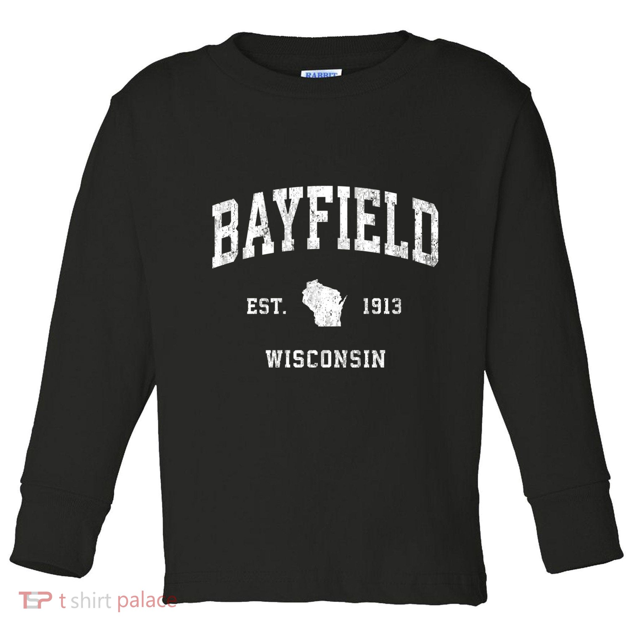 Bayfield Wisconsin Wi Vintage Athletic Sports Toddler Long Sleeve Shirt