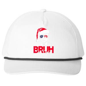 Bruh We Won Funny Christmas Santa Hat Trump 47 Usa President Snapback Five-Panel Rope Hat