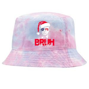 Bruh We Won Funny Christmas Santa Hat Trump 47 Usa President Tie-Dyed Bucket Hat