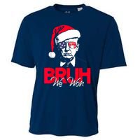 Bruh We Won Funny Christmas Santa Hat Trump 47 Usa President Cooling Performance Crew T-Shirt