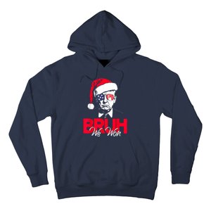 Bruh We Won Funny Christmas Santa Hat Trump 47 Usa President Hoodie