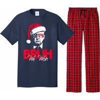 Bruh We Won Funny Christmas Santa Hat Trump 47 Usa President Pajama Set