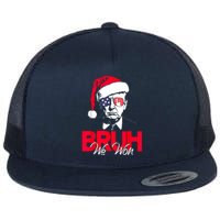 Bruh We Won Funny Christmas Santa Hat Trump 47 Usa President Flat Bill Trucker Hat