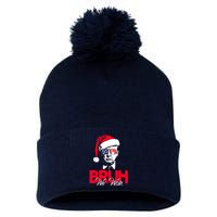 Bruh We Won Funny Christmas Santa Hat Trump 47 Usa President Pom Pom 12in Knit Beanie