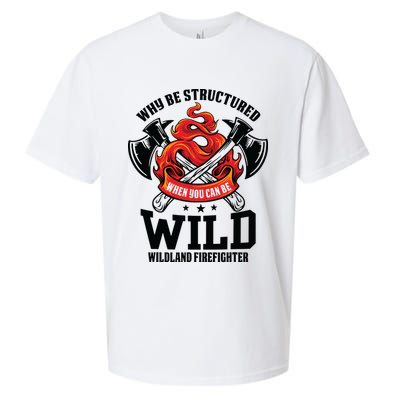 Be Wild Wildland Firefighter Axe And Mask Funny Gift Sueded Cloud Jersey T-Shirt