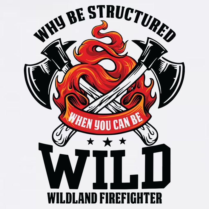 Be Wild Wildland Firefighter Axe And Mask Funny Gift Apron