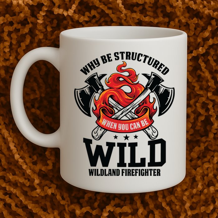 Be Wild Wildland Firefighter Axe And Mask Funny Gift Mug
