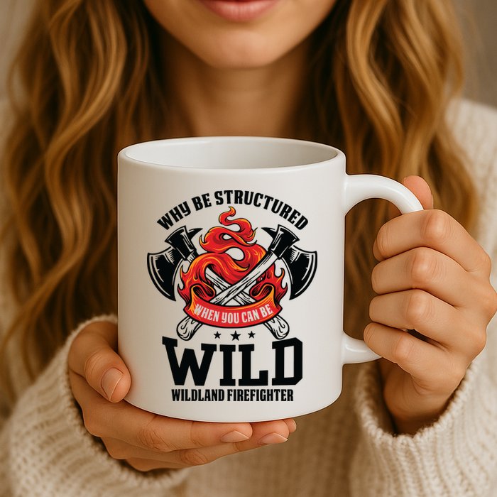 Be Wild Wildland Firefighter Axe And Mask Funny Gift Mug