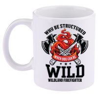 Be Wild Wildland Firefighter Axe And Mask Funny Gift 11oz C Handle Ceramic Mug