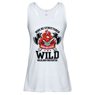 Be Wild Wildland Firefighter Axe And Mask Funny Gift Ladies Essential Flowy Tank