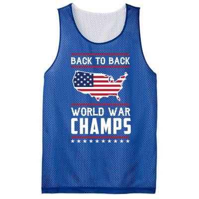 Backtoback World War Champs Us Flag 4th Of July Gift Mesh Reversible Basketball Jersey Tank