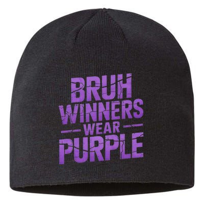 Bruh Winners Wear Purple Sustainable Beanie