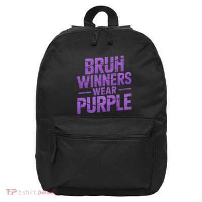 Bruh Winners Wear Purple 16 in Basic Backpack