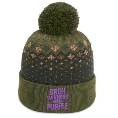 Bruh Winners Wear Purple The Baniff Cuffed Pom Beanie