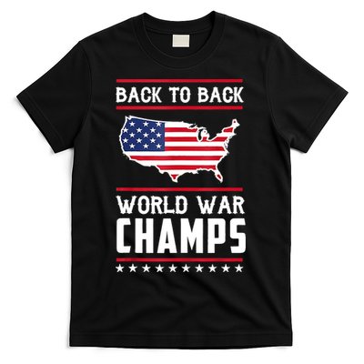 BackToBack World War Champs US Flag 4th Of July T-Shirt