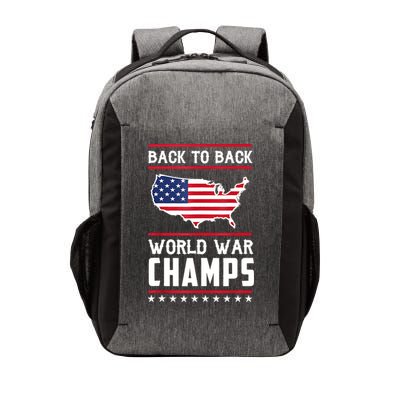 BackToBack World War Champs US Flag 4th Of July Vector Backpack