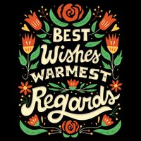 Best Wishes Warmest Regards Stripe Pom Pom Beanie