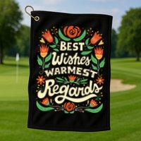 Best Wishes Warmest Regards Golf Towel