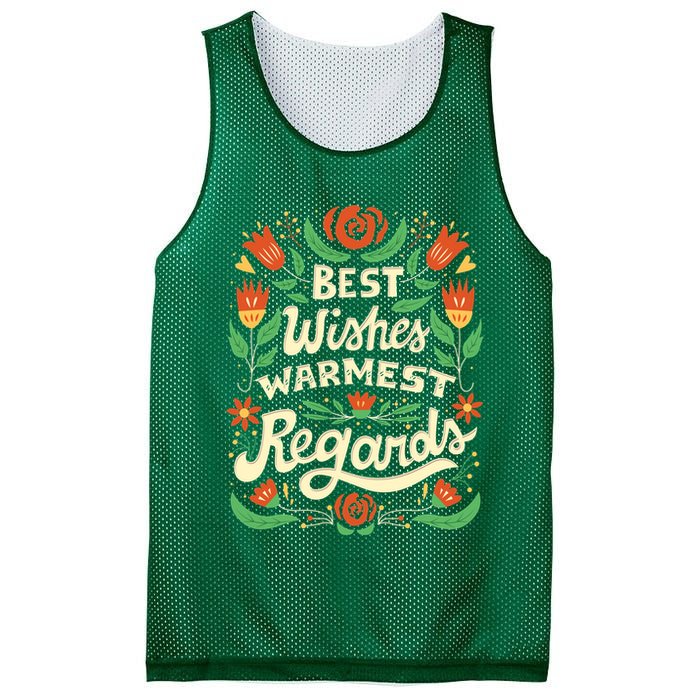 Best Wishes Warmest Regards Mesh Reversible Basketball Jersey Tank