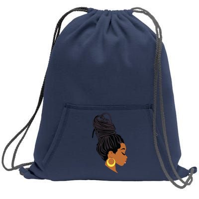 Black Woman With Dreadlocks Sweatshirt Cinch Pack Bag