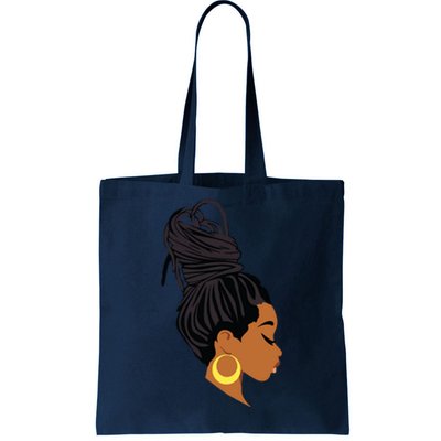 Black Woman With Dreadlocks Tote Bag