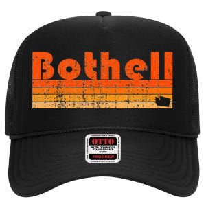 BOTHELL WA WASHINGTON Funny City Home Roots Gift Retro 80s High Crown Mesh Back Trucker Hat