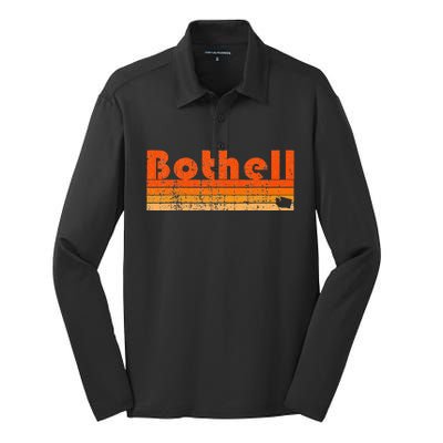 BOTHELL WA WASHINGTON Funny City Home Roots Gift Retro 80s Silk Touch Performance Long Sleeve Polo