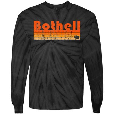 BOTHELL WA WASHINGTON Funny City Home Roots Gift Retro 80s Tie-Dye Long Sleeve Shirt