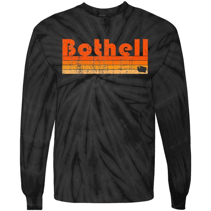 BOTHELL WA WASHINGTON Funny City Home Roots Gift Retro 80s Tie-Dye Long Sleeve Shirt