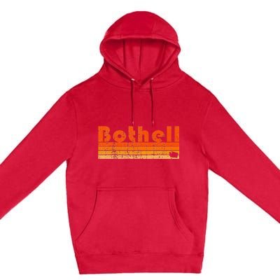 BOTHELL WA WASHINGTON Funny City Home Roots Gift Retro 80s Premium Pullover Hoodie