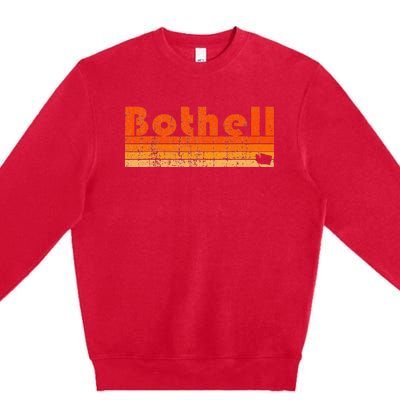 BOTHELL WA WASHINGTON Funny City Home Roots Gift Retro 80s Premium Crewneck Sweatshirt