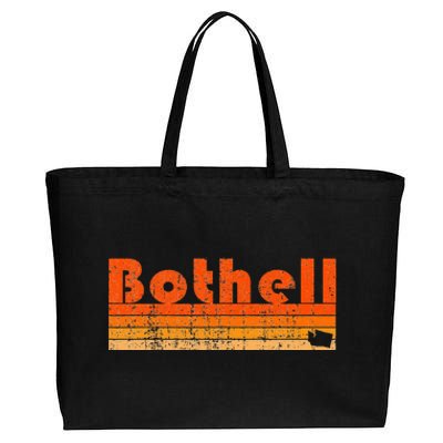 BOTHELL WA WASHINGTON Funny City Home Roots Gift Retro 80s Cotton Canvas Jumbo Tote