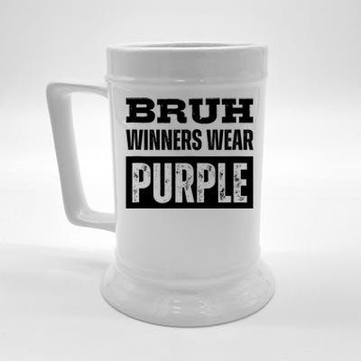 Bruh Winners Wear Purple Vintage Retro Beer Stein