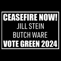 Butch Ware Wearing Ceasefire Now Jill Stein Butch Ware Vote Green 2024 Doggie Tank