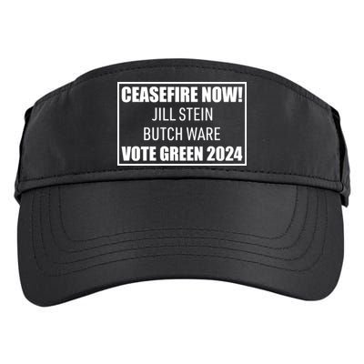 Butch Ware Wearing Ceasefire Now Jill Stein Butch Ware Vote Green 2024 Adult Drive Performance Visor