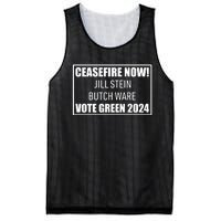 Butch Ware Wearing Ceasefire Now Jill Stein Butch Ware Vote Green 2024 Mesh Reversible Basketball Jersey Tank