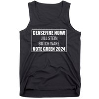 Butch Ware Wearing Ceasefire Now Jill Stein Butch Ware Vote Green 2024 Tank Top