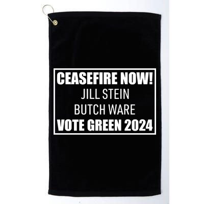 Butch Ware Wearing Ceasefire Now Jill Stein Butch Ware Vote Green 2024 Golf Towel