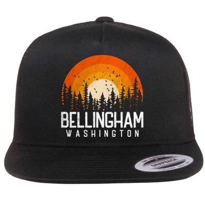 Bellingham Washington Wa Gift Retro 70s 80s Vintage Gift Great Gift Flatbill Hat
