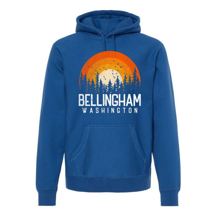 Bellingham Washington Wa Gift Retro 70s 80s Vintage Gift Great Gift Premium Hoodie