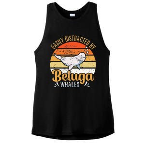 Beluga Whale White Whale Sea Canary Whale Watching Ladies PosiCharge Tri-Blend Wicking Tank