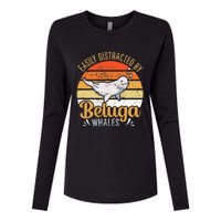 Beluga Whale White Whale Sea Canary Whale Watching Womens Cotton Relaxed Long Sleeve T-Shirt