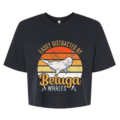 Beluga Whale White Whale Sea Canary Whale Watching Bella+Canvas Jersey Crop Tee