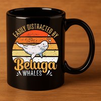Beluga Whale White Whale Sea Canary Whale Watching 11oz C Handle Ceramic Mug
