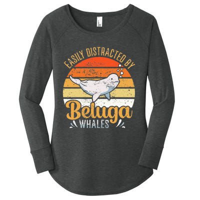 Beluga Whale White Whale Sea Canary Whale Watching Women's Perfect Tri Tunic Long Sleeve Shirt